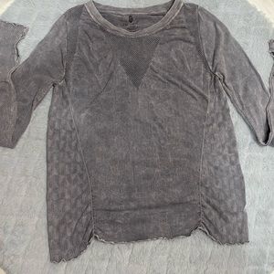 FP Movement by Free People Gray Long Sleeve Top Thumbholes